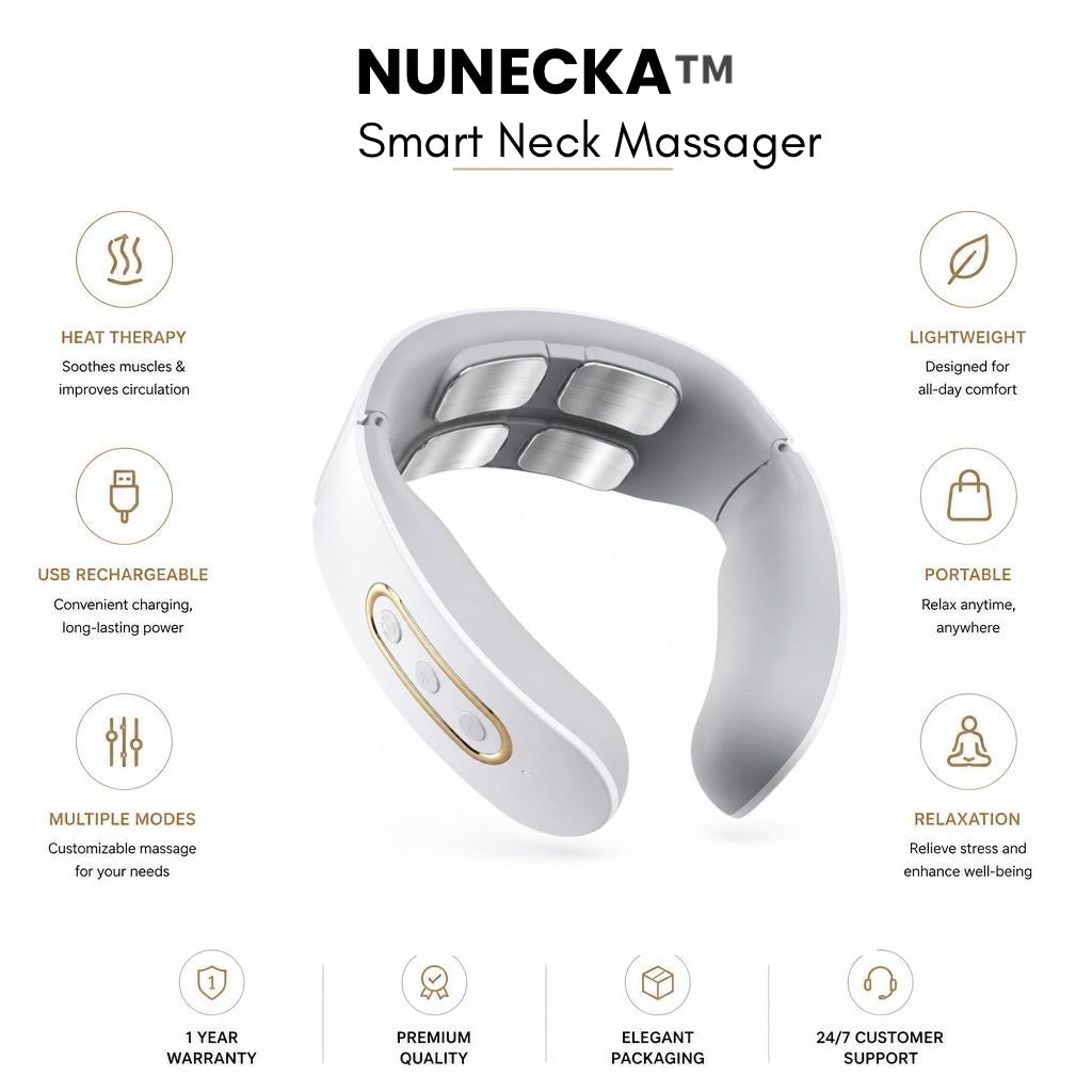 NUNECKA™ Smart Neck Massager | Advanced EMS technology 2026